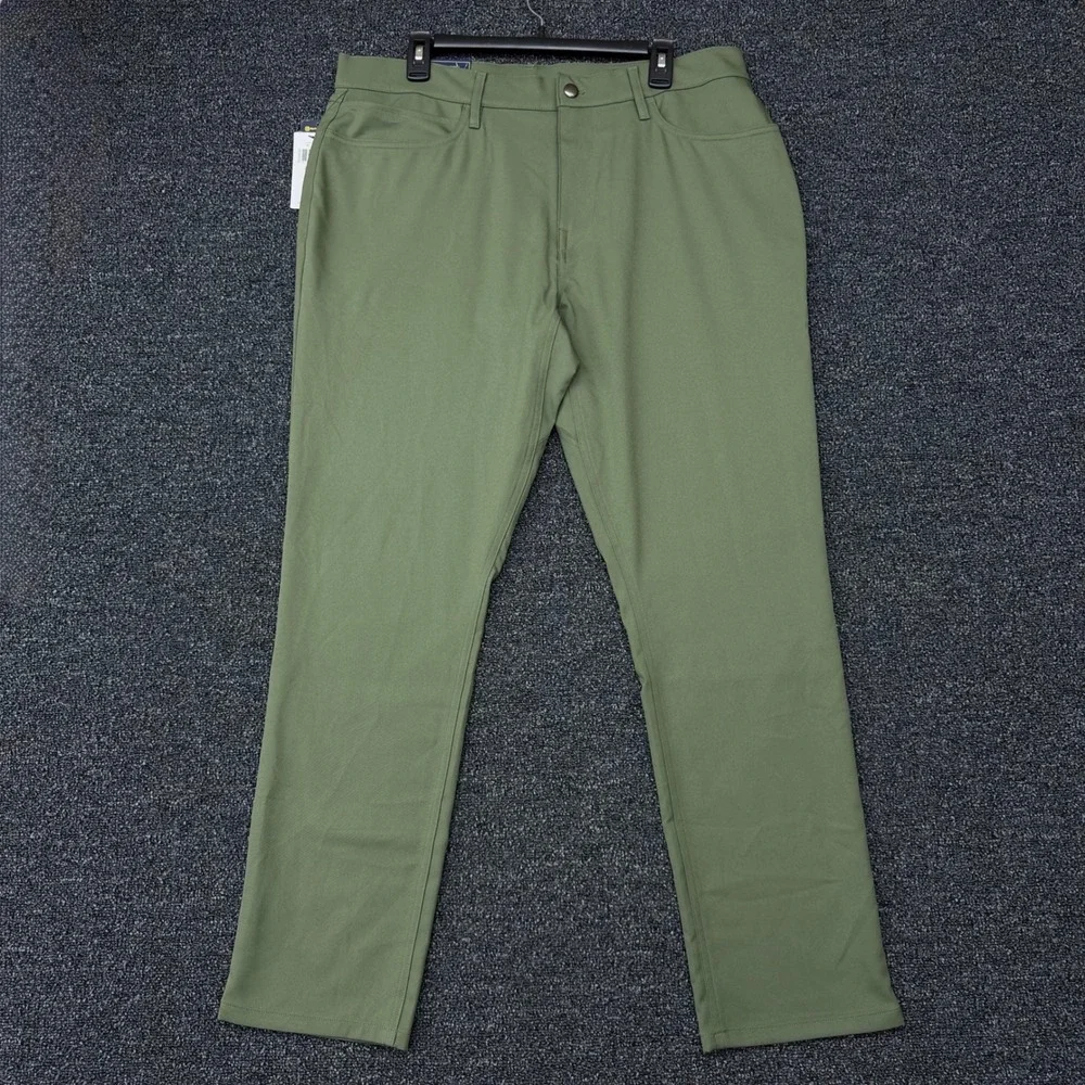 Polo Ralph‎ Lauren Performance Pants Mens 35x30 Olive Green Active Fit Stretch